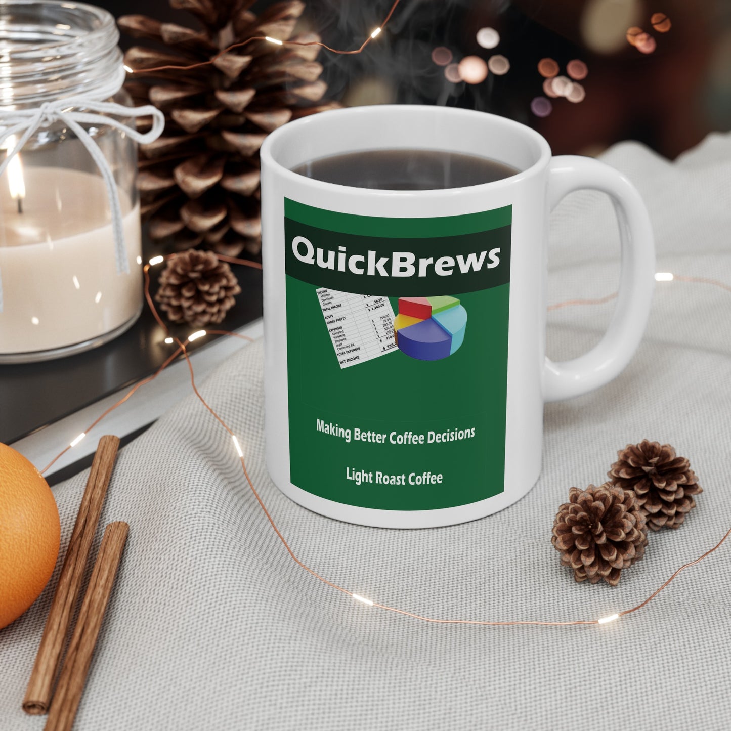 QuickBrews Ceramic Mug, (11oz or 15oz)