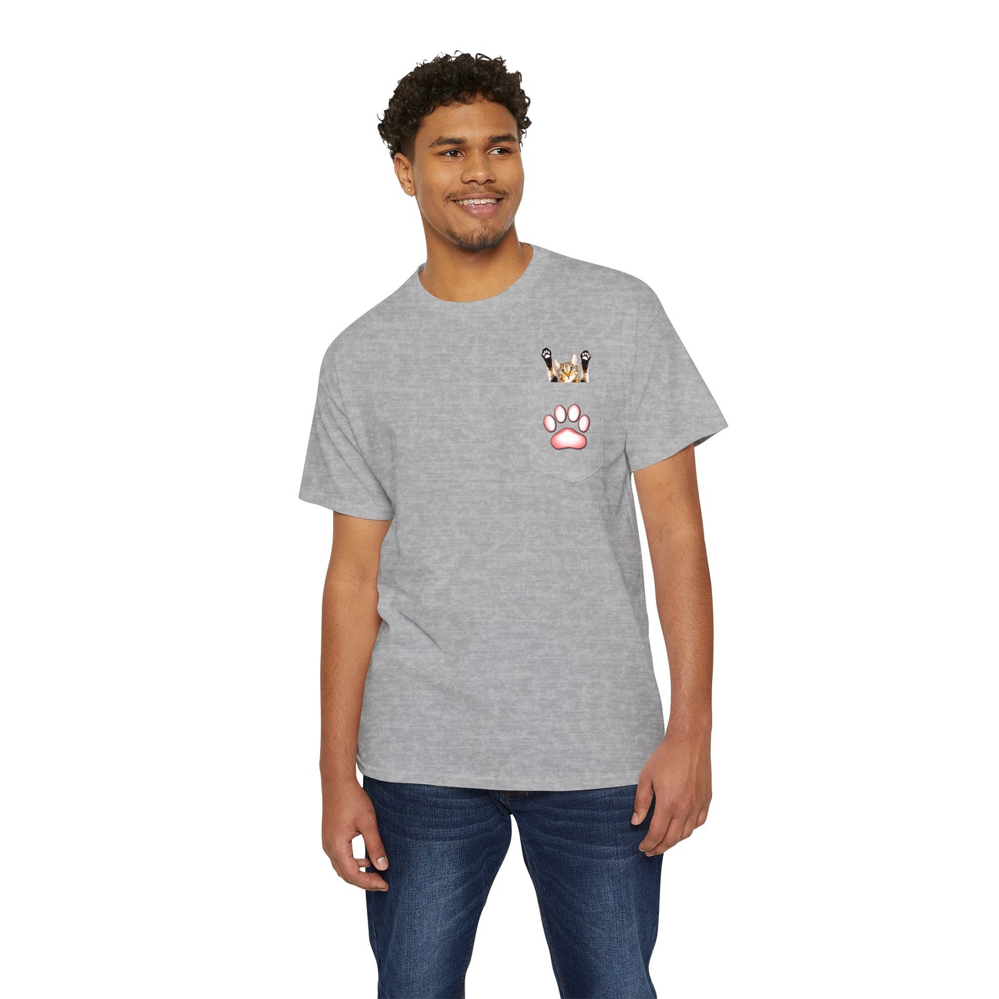 Kitty Bean Blend Unisex Heavy Cotton Pocket Tee