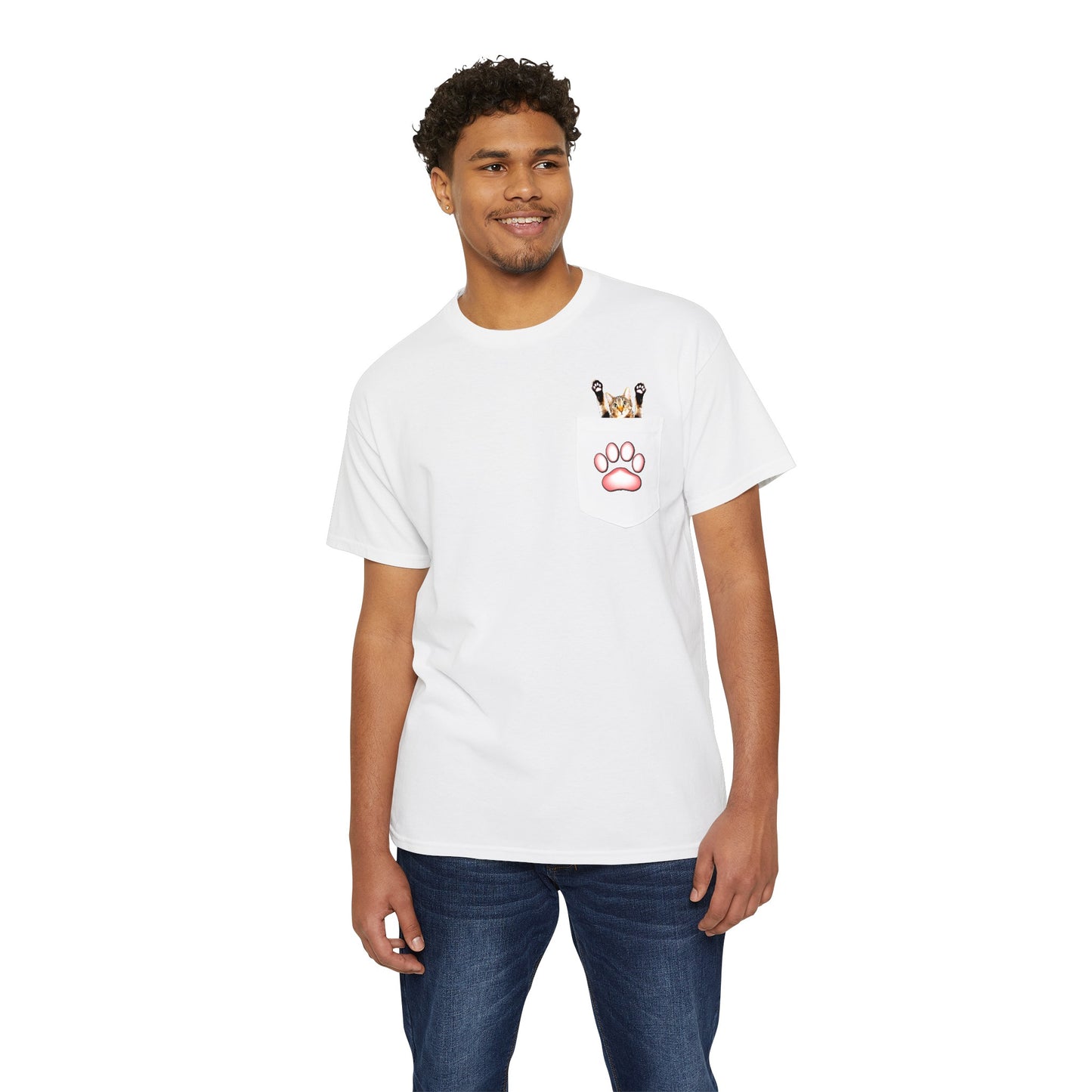 Kitty Bean Blend Unisex Heavy Cotton Pocket Tee